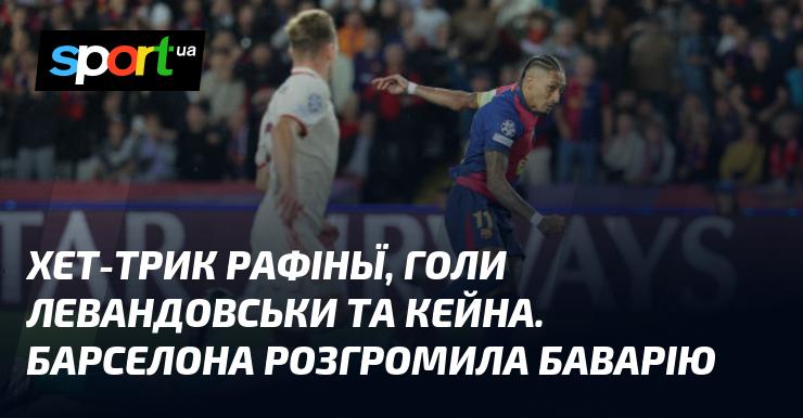 Рафінья відзначився хет-триком, а Левандовський з Кейн додали свої голи. Барселона здобула вражаючу перемогу над Баварією.